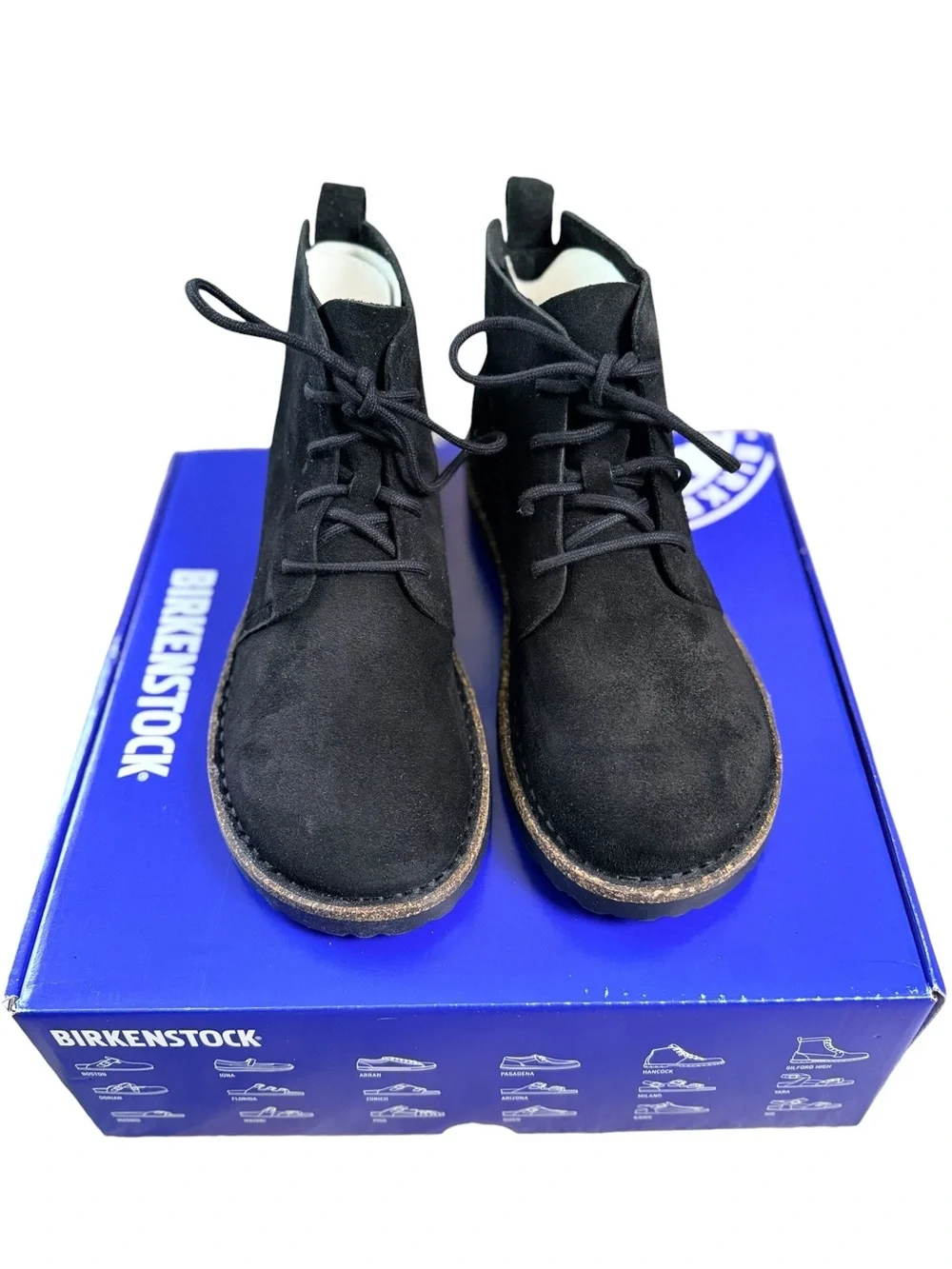 NIB Birkenstock Uppsala Chukka Black Suede Boots 41